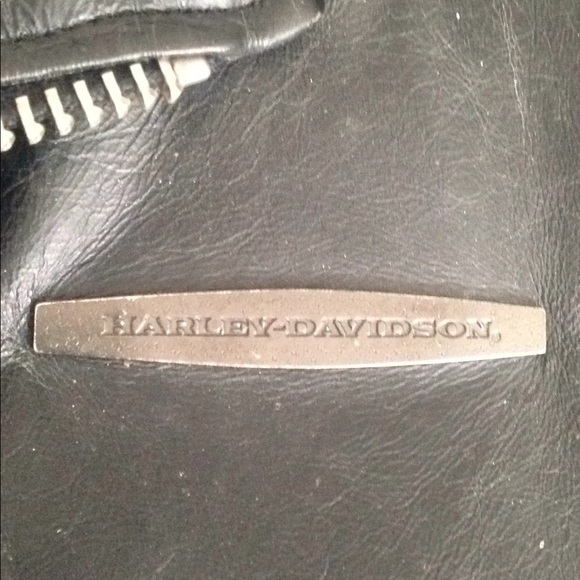 Harley Davidson Jacket Black Leather Mens Biker - Picture 8 of 8